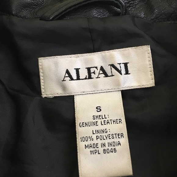 🎉SOLD🎉Alfani Genuine Leather Soft Black Jacket - Picture 5 of 8